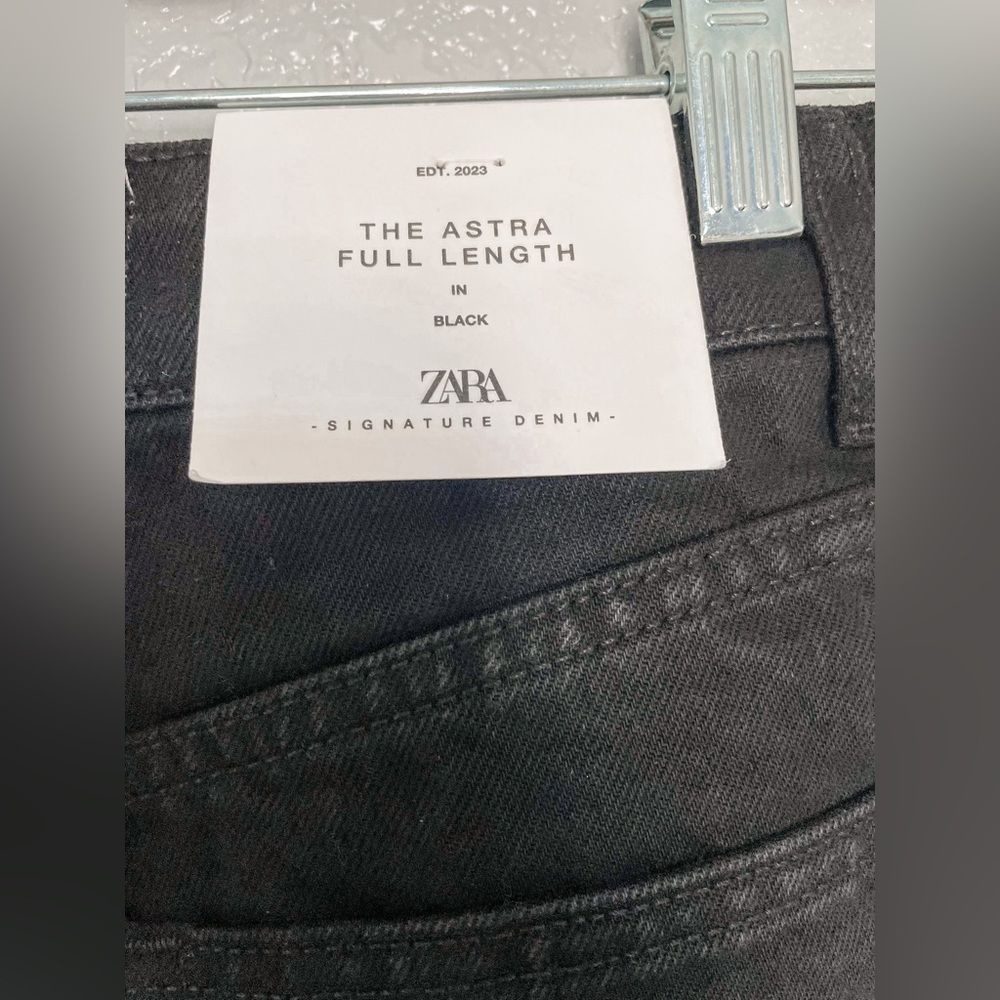 ZARA WOMAN SS23 BLACK ZW THE FULL LENGTH JEANS 9632/057/075/017 - Picture 6 of 10